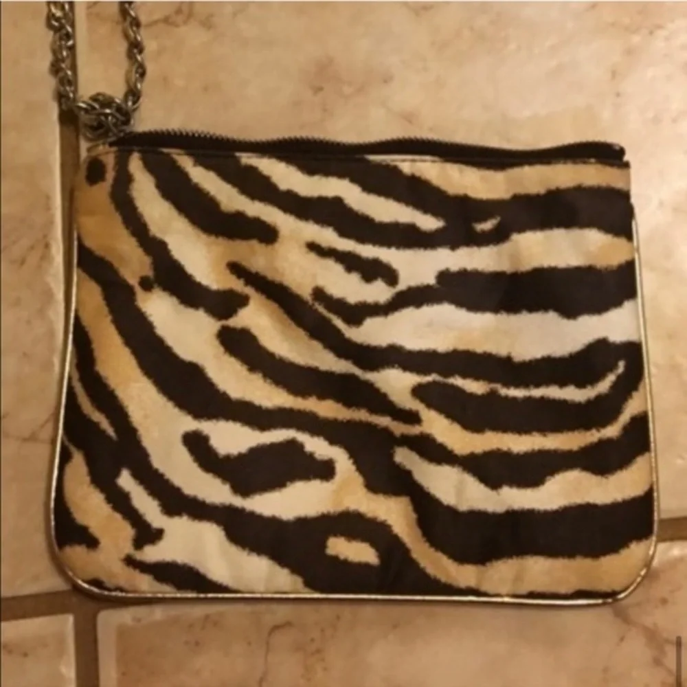 Express Animal‎ Print Floral Sequin Clutch